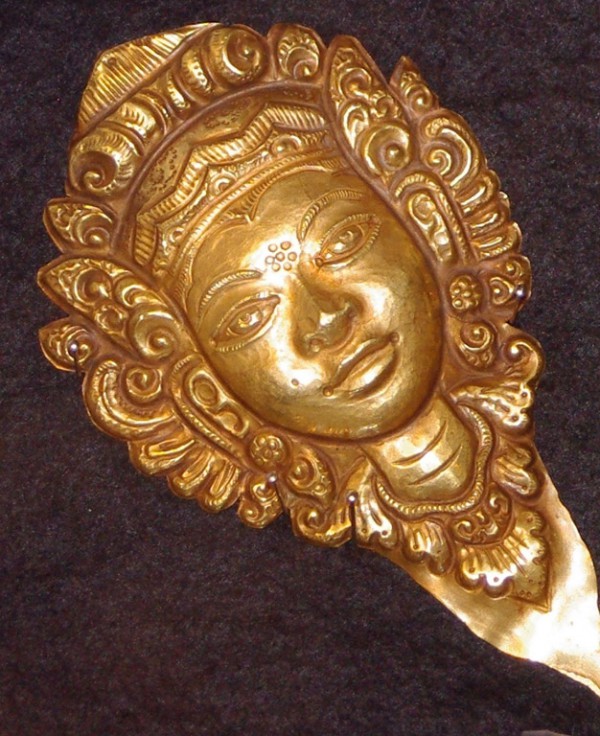 Balinese gold miniature masks