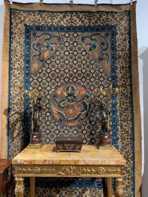 Chinese silk carpet Qing period