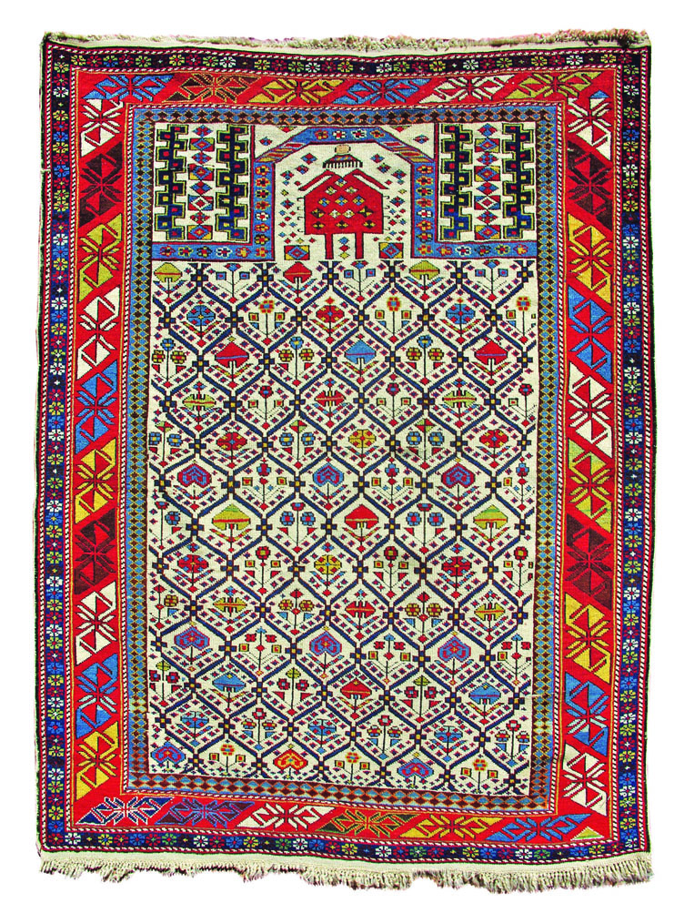 Shirvan Marasali prayer rug Longfoot 147 x 111cm